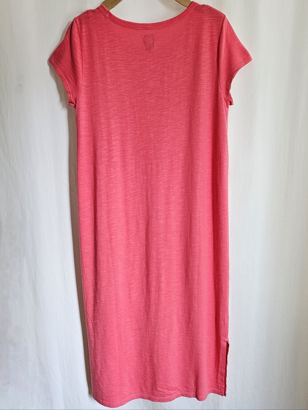 GAP Coral Pink Short Sleeve Midi T-Shirt Dress - Picture 5 of 16